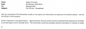 O'Connor Email